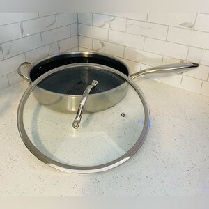 Stainless Steel PC Honeycomb Clad 12” Skillet with Lid